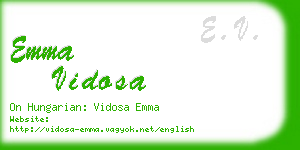 emma vidosa business card